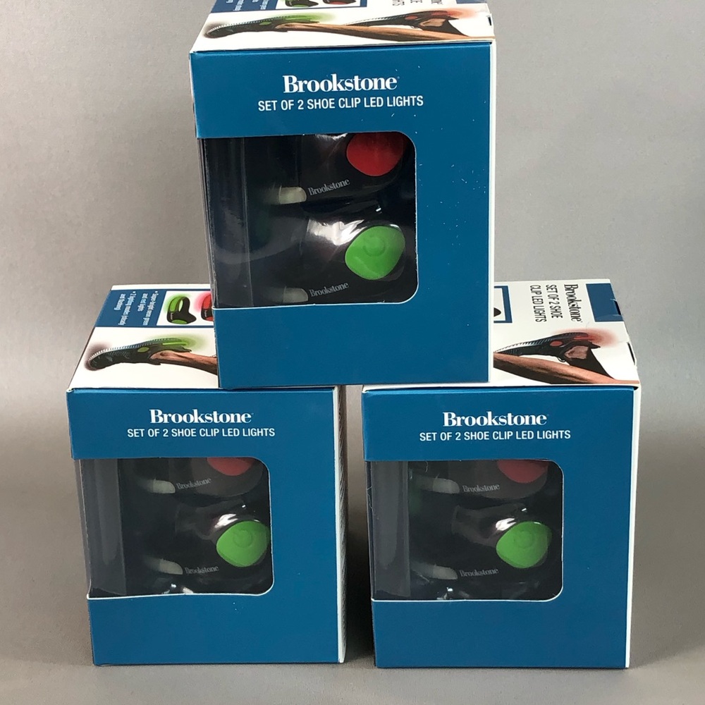 Brookstone Shoe Clip LED Lights Set of 2 Securely Hooks in Shoe Bundles